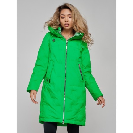 Coat insulated winter female, size 42, green color-9