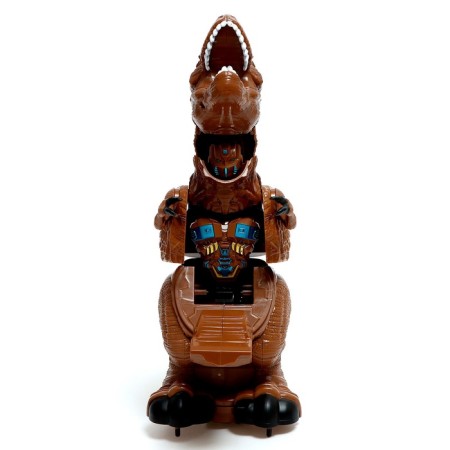 Dinosaurus robot, transforms, light and sound effects, works from batteries-7
