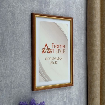 Photo frame Pine C15 21x30 cm, 002 Walnut 3 (plastic screen)-1