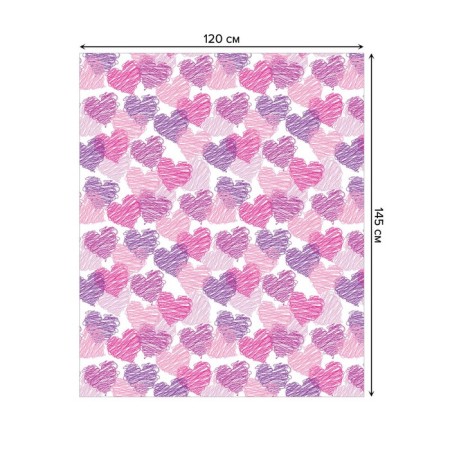 The tablecloth "small hearts", rectangular, oxford, size 120x145 cm-1