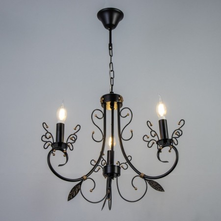 Ariel chandelier 3xe14 40W black and gold 58x58x40.5-100 cm Bayerlux-1