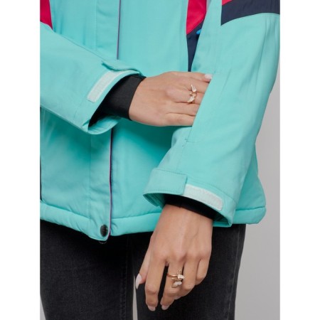 Ski jacket women's winter, size 50, turquoise color-4