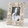 Photo frame Polystone 10x15 cm "Sprawl leaves" white with a patina 23.2x18.4x2 cm