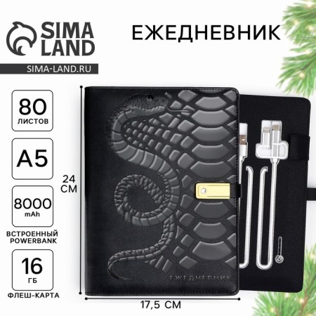 Diary, charge. Set 8000 MAH MAHCUC-07, flash drive 16 GB Mod.pb-02.17.5 x 23.5 cm