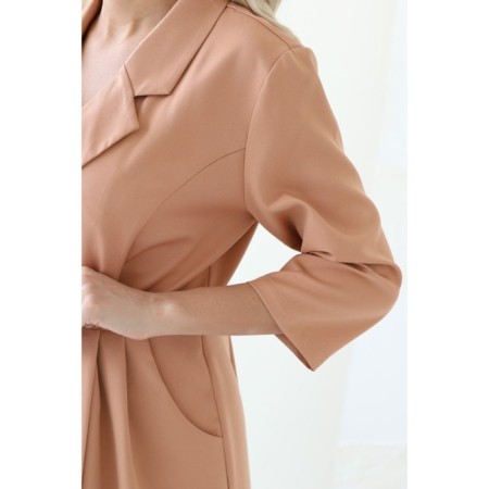 Female dress, size 56, beige color-8