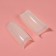 Tips for nail extension, 100 pcs, ballerina shape, short contact zone, container, beige color