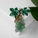 Brooch "Jade" grapes, green in gold