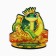 The New Year's amulet on the stand “The Snake carries good luck”, 8.9 x 7.1 cm.