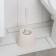 Black for the toilet with a stand “Knitted weaving”, 15 × 15 × 37 cm, beige color