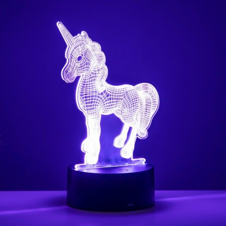 Touch -lamp "unicorn" LED 7 colors USB/from Black Black Black Risalux-8