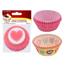 A set of paper forms for baking multidide, d = 7 cm, 50 pcs