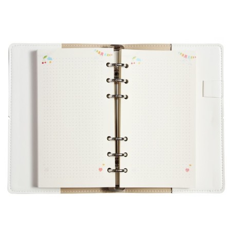 Note book A5, 160 sheets on the Daily Journal rings, Cover artificial leather, an illustration block 80 g/m2, mix-12