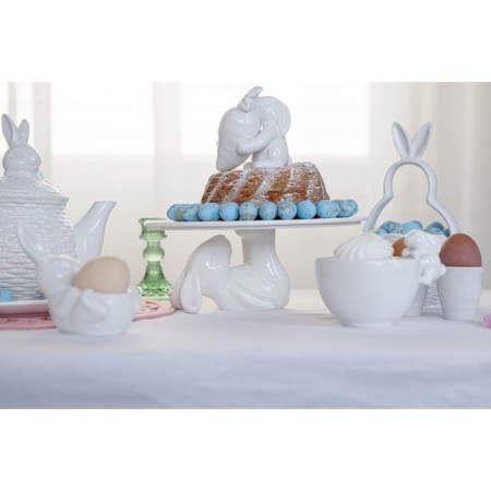 Ceramic stand for the cake "Kroll", 25 × 10 cm, white color-6
