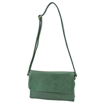 Female bag, artificial leather, green 26x7x16.5 cm-2