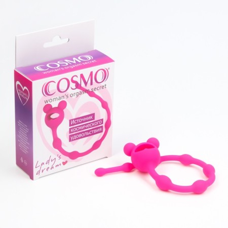 Anal beads Cosmo Woman, without vibration, silicone, 230 x 13 mm, pink