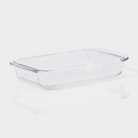 Form for baking and baking of heat -resistant glass rectangular fuel shares, 1 l, 25.7 × 14.5 × 4.7 cm-2