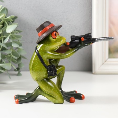 Souvenir Polystone Lac "Frog - Hunter" 13x16.5x5.5 cm-1