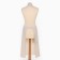 Apron Ethel ECO, Milk color, 60x64 +/- 6 cm, 70% HL, 30% linen, 190 g/m2