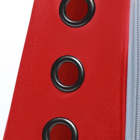 Backpack for carrying "cat", transparent, 32 x 28 x 42 cm, red-4
