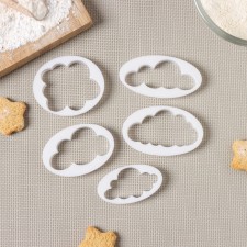A set of confectionery recesses for marzipan and Dilyan dough, 5 pcs, 7.8 × 4.6 × 1 cm
