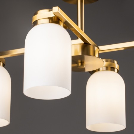 Suspended lamp Freya Fr5446PL-04BS1 Kamelia, 550x400x290 mm, E14, 4x40W, brass color-3