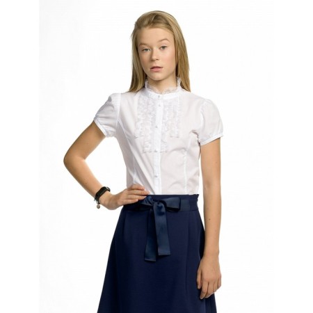 Blouse for girls, height 152 cm, white color-1
