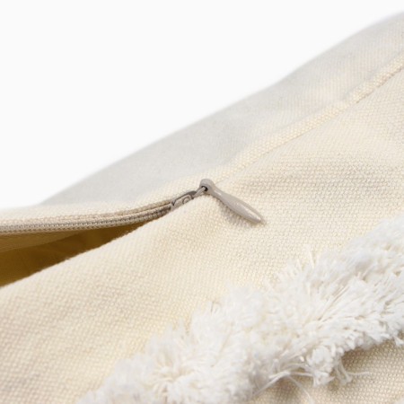 Decorative pillowcase "Ethel" BOHO, 45x45 cm, milk color, 100% cotton-1
