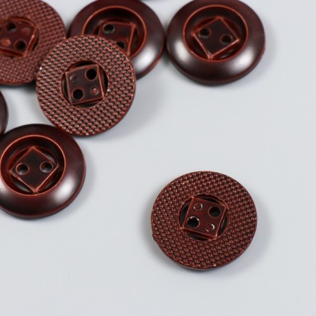 Buttons plastic for creativity 2 punctures "rhombus in a circle. Under a tree" set 10 pcs-1