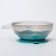 Set for feeding: a bowl on a suction cup, with a lid + spoon, turquoise color, 400 ml