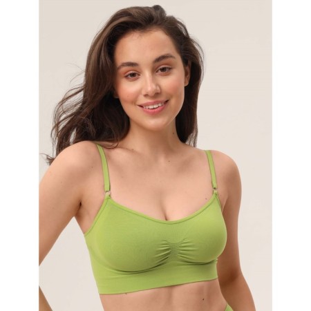 Top female supporting on thin straps Mirey Top Shaper Spalla Stretta, size 48, grass of herbal