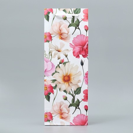 Gift package for a bottle, packaging, "flowers", 36 x 13 x 10 cm-3