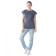 Female T -shirt, size 42, gray color