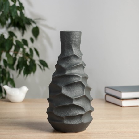 VAZA Ceramics Table "Miles" D-5 cm, 24.5x11 cm, black-1