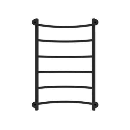Water towel "Sanprise" Classic P6, 500x800 mm, lower connection., Black matte-6