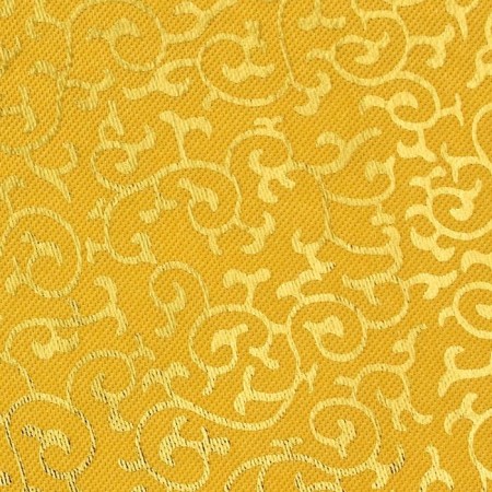 Beige satin fabric with golden curls