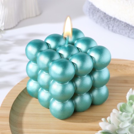 Figure candle "Babble" Big Cube, 5x5x5 cm, Tiffany