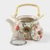 Keramic teapot teapot with metal sieve "Flowers", 900 ml
