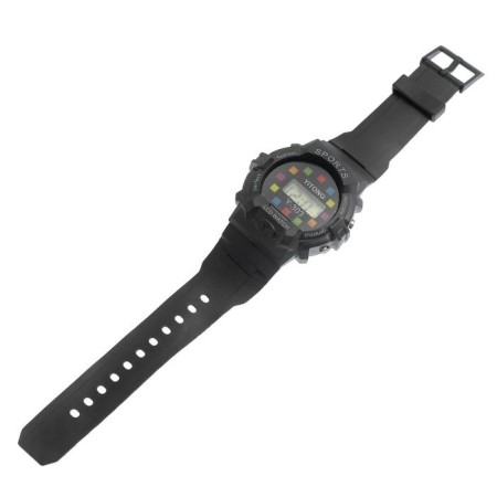 Watch of washing electronic, children's "Pixel", silicone strap, black-2