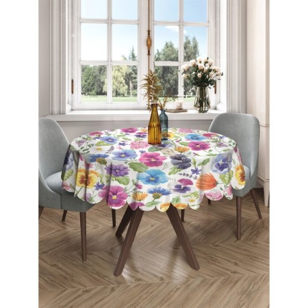 Tablecloth on the table "colors of flowers", round, Saten, d = 150 cm-1