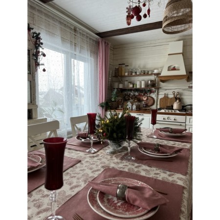 Set of serving napkins Brown, size 40x40 cm. - 2 pcs, brown color-6