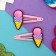 Invisibility for hair "Abel" (set 2 pcs) ice cream, 5 cm, pink