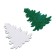 Decor "Christmas tree" on an adhesive basis, set of 2 pcs.