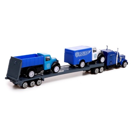 Metal truck "Police", inertial, with 2 machines-2