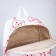 Youth backpack on lightning from textiles, 4 pockets, white/red color