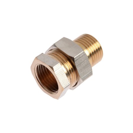 American Otmo, 1/2 ", internal/outer thread, straight, nickelized brass