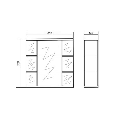Cabinet duet (mini) 50 15 cm x 50 cm x 70 cm-1