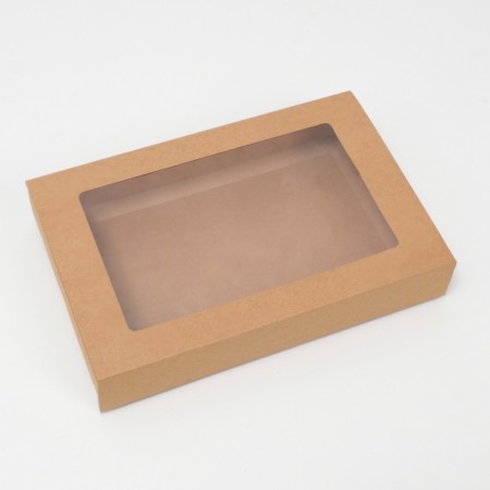 Box fold, pencil case, with a window, craft, 30 x 20 x 5 cm-1