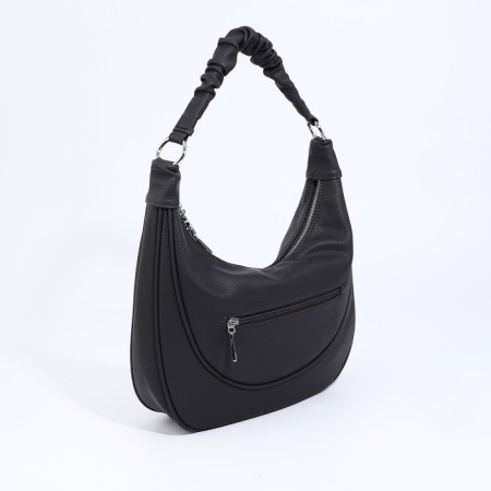 Load bag with zipper, external pocket, long belt, dark gray color-2