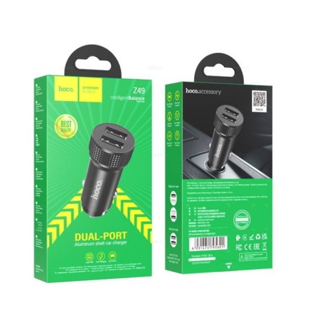 Hoco Z49, 2 USB, 2.4 A, black car-4