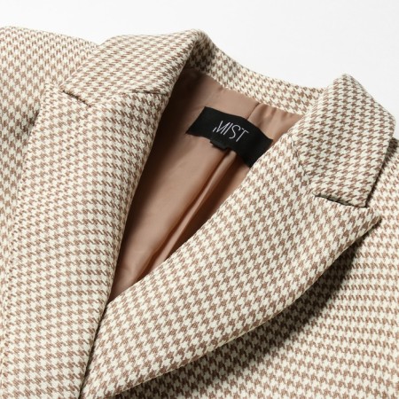 Jacket female double -breasted mist p. 50, beige/white-7